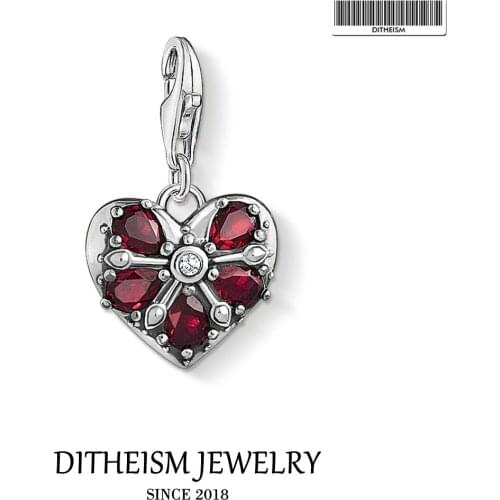 Vintage Heart Charms Pendant,2018 Jewelry 925 Sterling Silver Trendy Gift For Women Girls Fit Bracelet Necklace Bag