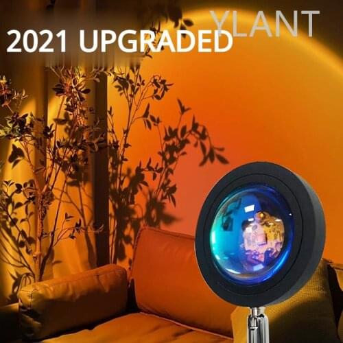 Sunset Projection Night Lights Live Broadcast Background Like Galaxy Projector Atmosphere Rainbow Lamp Decoration For Bedroom