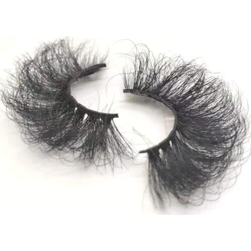 Fluffy 25mm Long Eyelashes Volume Mink Fake Lashes Dramatic Bulk wholesale Messy Reusable Cruelty Free Eye Lash