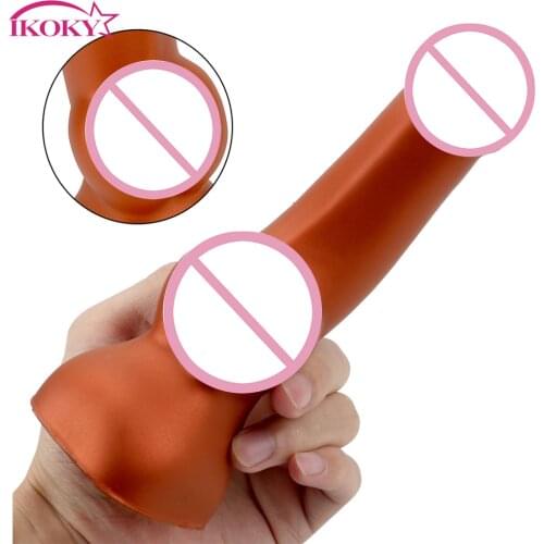 IKOKY Realistic Big Dick Sex Products G Spot Massage Strong Suction Cup for Woman Man Gay Anal Sex Sex toys Huge Realistic Dildo