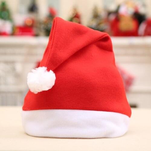 2020 Super Deal Christmas Caps Thick Ultra Soft Plush Santa Claus Holidays Fancy Dress Hats Fashionable Design Cap