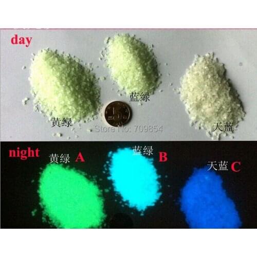 Three colors you can choose noctilucent stone night in dark for DIY glass bottle decoration/100gram/lot