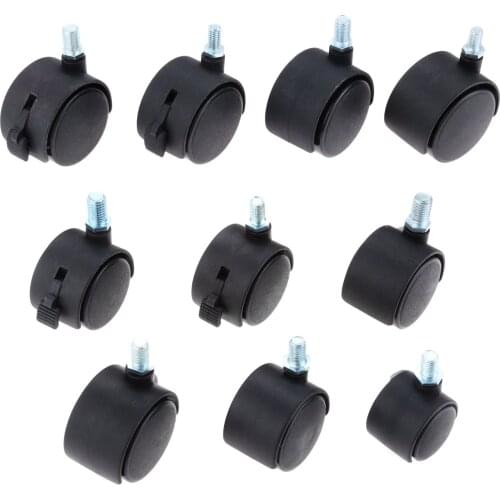 1 Pc 360 Degrees Swivel Universal Sliding Wheels Furniture Casters 1/1.25/1.5/2 Inch Brake for Carts Computer Chair Wheelchairs