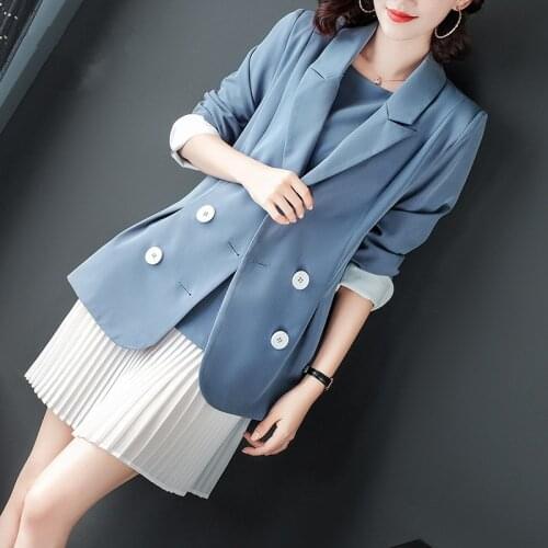 KMETRAM Women Two Piece Set Outfits Blazer Women Clothes 2020 Korean Office Dress Vintage Female Jacket Ensemble Femme MY3161