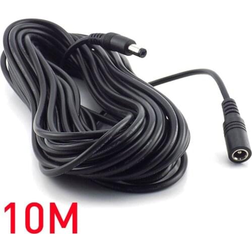 10m 5m 3M 2m 1m 5.5 x 2.1mm DC Power connector Jack Adapter lead cord 12v cable DC female Male extension external Plug