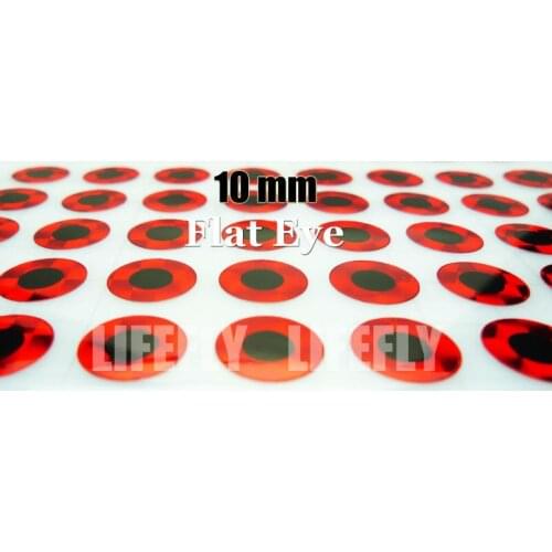10mm Flat Red / Wholesale 700 Flat Eyes, Fly Tying, Jig Tying, Lure Making, Spinnerbaits, Craft