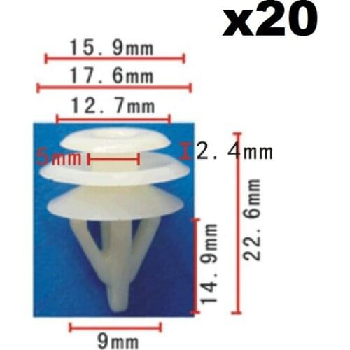 20pcs For Honda Nylon Seat trim dedicated buckle / Retainer Clip