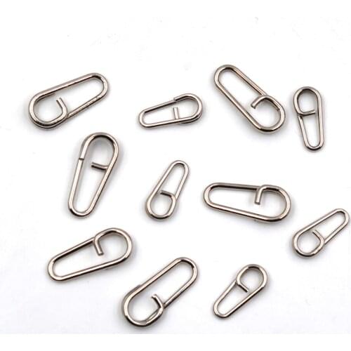 50Pcs Rings Lure Steel Split Fishing Lures Fishing Swivel Bent Head 16mm 18mm 21mm Fishing Lures Rings Oval Split Tackle