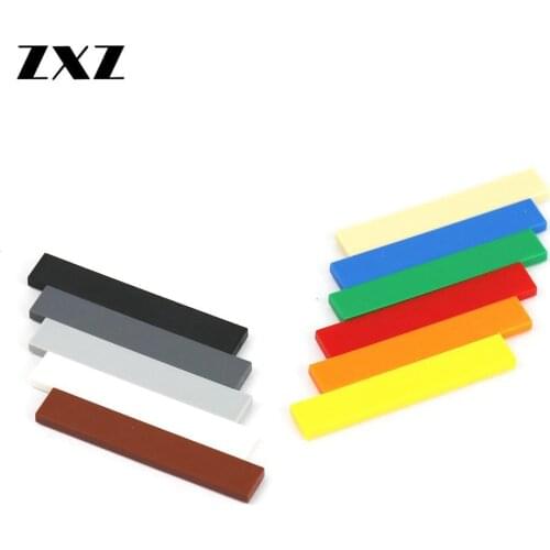 50PCS MOC Bricks Flat Tiles 1 x 6 with Groove Model Building Blocks DIY Educational Creative Toys 6636 Smooth Tile Wholesale