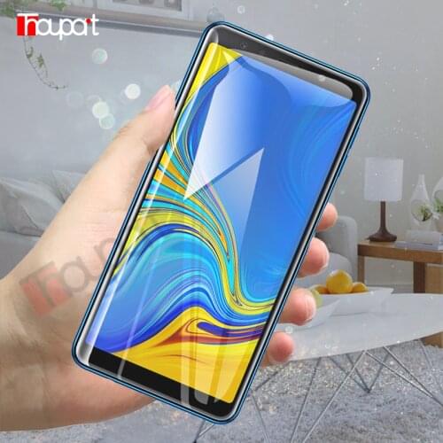 5D Tempered Glass For Samsung Galaxy A7 2018 A750 J6+ J8 A6 A8 Glass Screen Protector Full Glass For Samsung J4 Plus A6S A8S