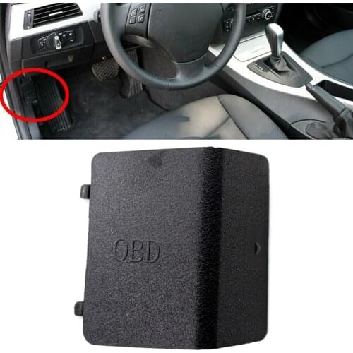 Black Car Accessories OBD Socket Cover Trim For BMW E90 E91 2004-2011 & 3Series E92 E93 2005-2013 51437147538 LHD Only