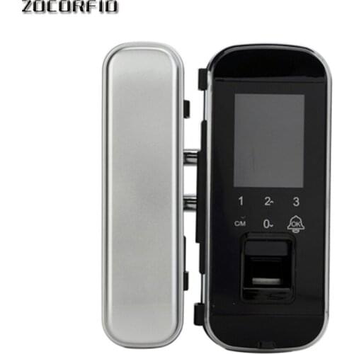 DIY so easy Biometric Fingerprint Door Lock For Office Glass Door Keyless With Touch Keypad Remote Control Intelligent Lock