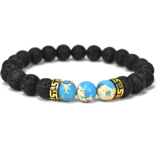 Dumbbell Leopard Tiger Eye Lion Head Bracelet Owl Buddha Hematite skull bead Bracelets Bangle Natural Stone Bracelet Jewelry Men