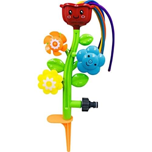 Kids Water Sprinkler Lawn Yard Splashing Flower Spray Fun Toy w/ Wiggle Tubes Toddler Backyard Patio Outside Games