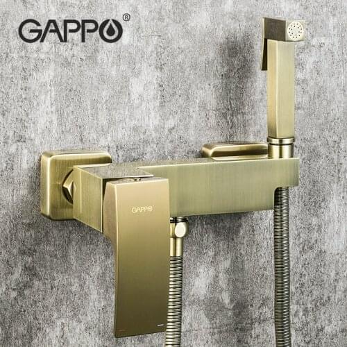 Gappo New Toilet Brass Bidet Spray Shower Bidet Set Copper Valve Bathroom Bidet Shower Sprayer Wall Mounted Tap Mixer