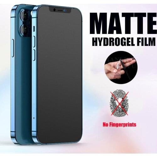 2PCS Full Matte Frosted Hydrogel Film For iPhone 12 Pro Max mini Screen Protector For iPhone 11 Pro XS Max XR X 8 7 6 Plus SE