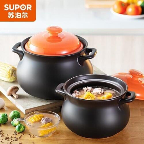 Home 6L clay pot for cooking stone pot Cooking pot High temperature ceramic cookware soup pot Casserole Pots and pans Gas cooker