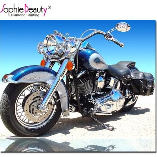 Sophie Beauty Diy Diamond Painting Cross Stitch Cool Motorcycle Full Diamond Embroidery Rhinestones Mosaic Room Decoration SBY10