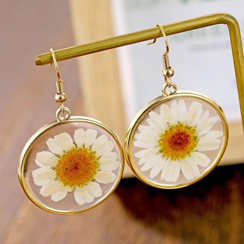 KINFOLK Fashion Cute Flower Dangle Earrings For Women Studs Earring Statement Korean Earings Geometric Trendy Jewelry 2020