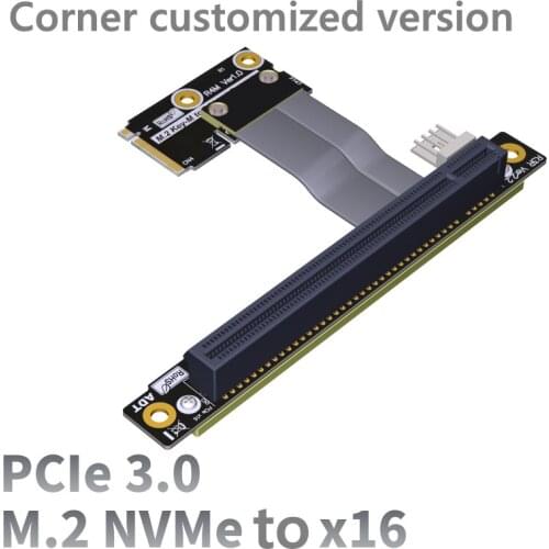 M2 NGFF NVMe STX mainboard graphics card extension line to PCIE x16 M.2 to 90 16x Camber type extension connection cable
