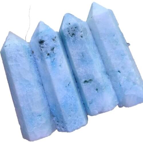 Natural Heteropolar Ore Fine Hexagonal Energy Column Repair Energy Stone Pyramid Home Decoration Crafts