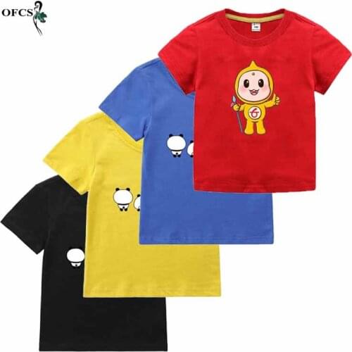 New Unisex Kids T-Shirt Cartoon Print Girls Cotton Clothes Boys Costume Children Summer Tops Hot Kids Beach 2-12Years Old Tshirt