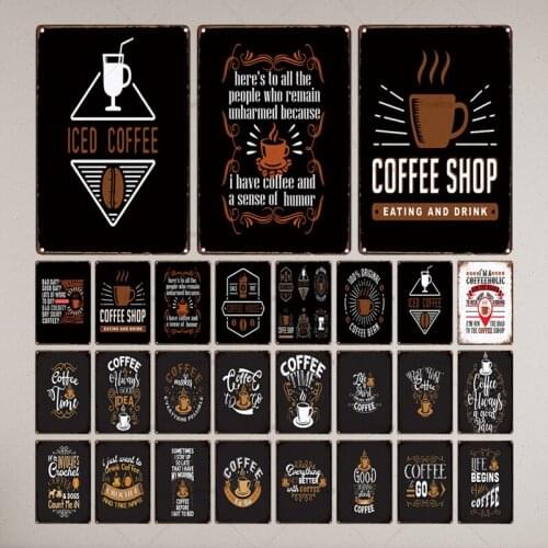 Everything Get Better With Coffee Tin Sign Metal Wall Cafe Home Pub Art Kitchen Bar Vintage Decor