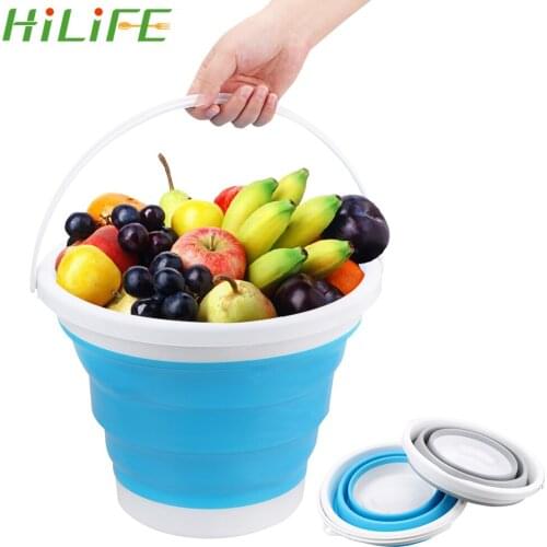 HILIFE Portable PP Car Wash Bucket for Tourism Outdoor Fishing Promotion Camping Save Space Foldable Bucket