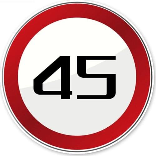 Dawasaru Speed Limits Warning Sign Car Sticker Waterproof Decal Laptop Guitar Truck Motorcycle Auto Accessories PVC,11cm*11cm