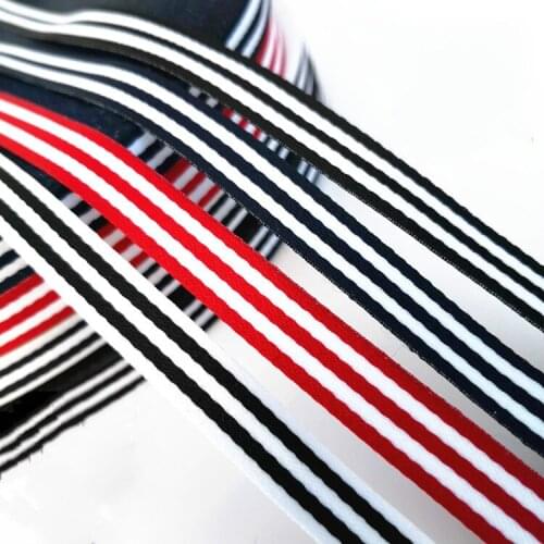 Selling 10MM Polyester Multicolor Stripes Pattern Ribbon DIY Handmade Clothing Accessories Handbags Decoration Supplies 1 meter