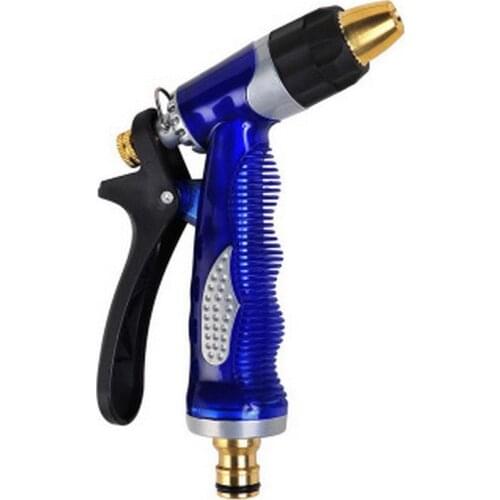 Garden Water Gun Adjustable Copper Hose Spray Nozzle Gun Watering Nozzle Suitable for Car Wash,Cleaning,Watering Lawn and Garden