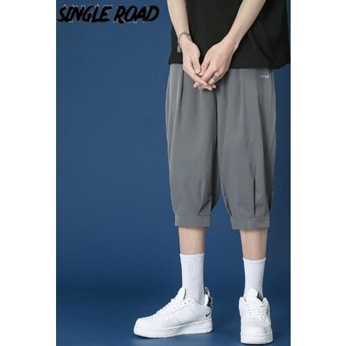 Single Road Mens Shorts Men 2021 Summer Solid Short Plain Harajuku Japanese Streetwear Male Pants Black Casual Shorts For Men