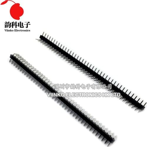 10pcs 2mm 40 Pin Male Single Row Pin Header Strip pin header Right Angle