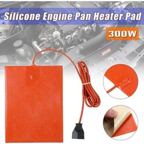 300W 150x200mm Silicone Heater Pad for Car Engine Pan Heater Plate Car Engine Oil Fuel Tank Heating Pad Waterproof