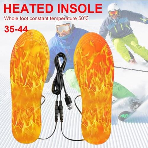 USB Heated Sole Insole Electric Heating Footwear Warming Pad Winter Feet Warmer Heating Insole for Sneakers Boots Slippers New
