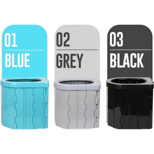 Outdoor Folding Emergency Toilet Vehicle-mounted Portable Mutil Storage Seats One-piece Folding Toilet Chair Used For Camping