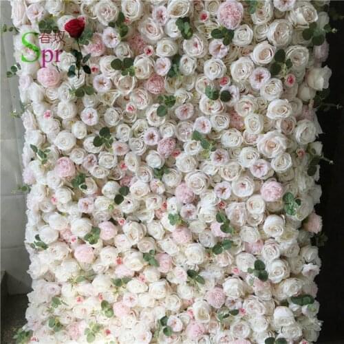 SPR roll up flowerwall backdrop wedding flower wall stage backdrop wholesale artificial flower