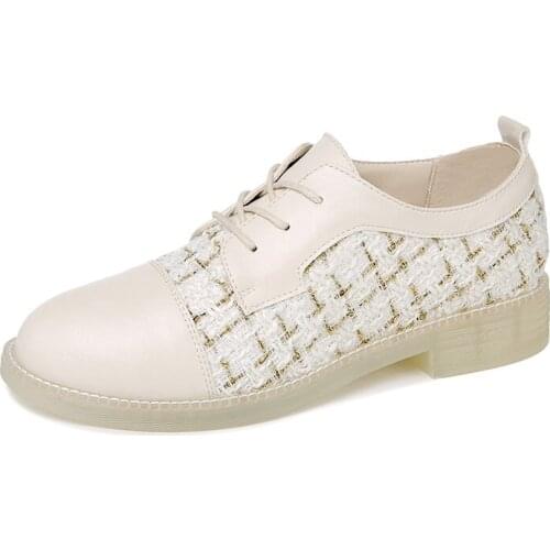 Round Toe Square Heel Shoes Lace-Up Solid Color WomenS Shoes Water Platform WomenS Shoes