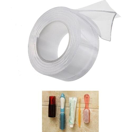 1PC Multifunctional Double-Sided Adhesive Nano Tape Traceless Washable Reusable Indoor Outdoor Gel Grip Sticker