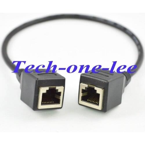 11.8'' Ethernet LAN RJ45 Network connector Jack to female adapter Cable 30cm