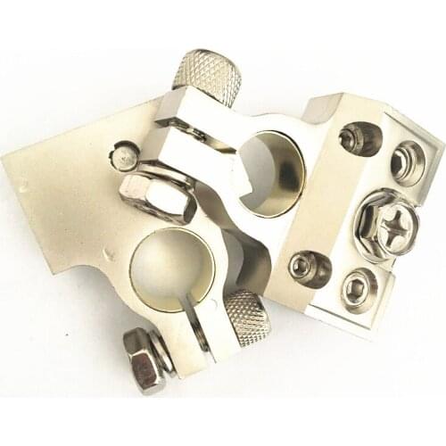 2pcs/lot Nickel Plated Positive Nagative Universal Car Clamp Car Battery Terminal 1x0GA+2x2GA+2x8GA