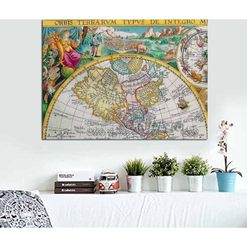 5D Diy Diamond Painting Beautiful Map Of The World Full Square Round Cross Stitch Mosaic Diamond Embroidery Home DecorZP-4815