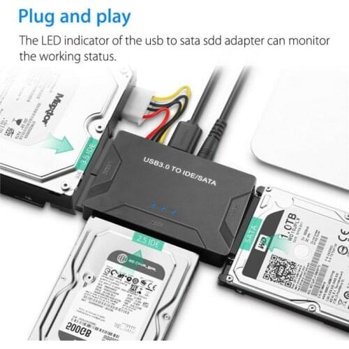 SATA to USB IDE Adapter USB 2.0 3.0 Sata 3 Cable for 2.5 3.5 Hard Disk Drive HDD SSD Converter SATA IDE Adapter Drop Shipping