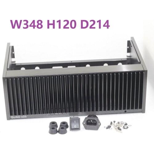 Aluminum Chassis 99% CLONE QUAD405 Power Amplifier Chassis AMP Enclosure Case With Heat Sink