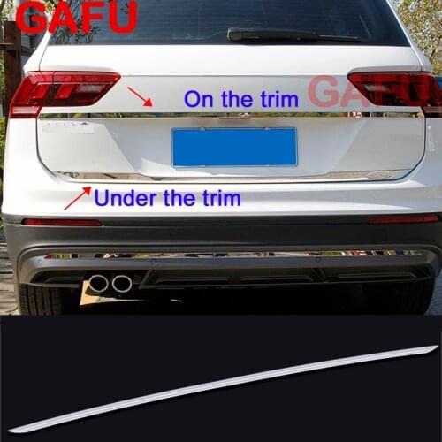 Car Accessories For VW TIGUAN MK2 2020 2019 2018 2017 Door Sticker Stainless Steel back door Tailgate trim