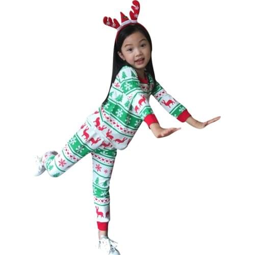 COSPOT Baby Boys Girls Christmas Clothing Set Girl Reindeer Pajamas Kids Christmas Nightwear Cotton Pjs Pajamas 2021 New 30E