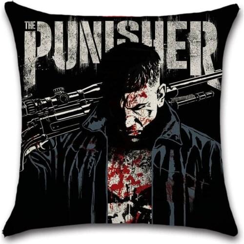 TV show skull anti-hero printed cotton linen polyester cushion cover pillowcase decoration for home sofa chair bedroom gift
