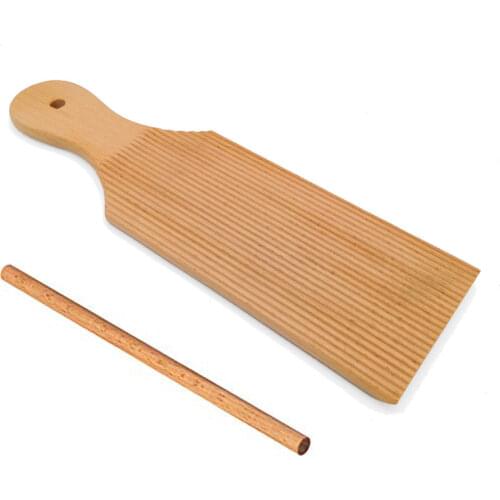 Noodles Wooden Butter Table And Stirring Rod, You Can Easily Make Authentic Homemade Pasta And Non-stick Butter Board Roller