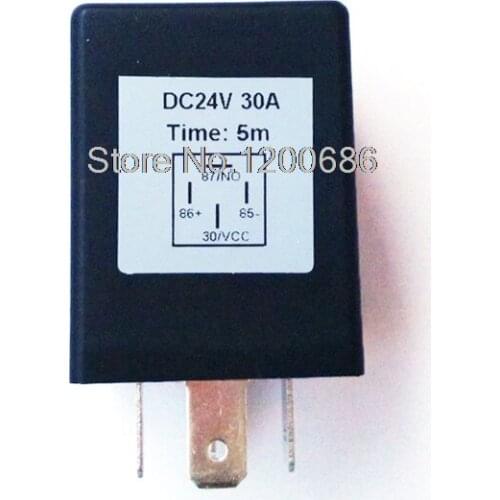 F YS020 30A 5 minutes off after signal on Automotive 24V Time Relay 300 S delay release off after relay reset switch turn on