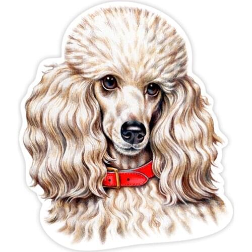 Fuzhen Boutique Decals Exterior Accessories Poodle Dog Car Sticker Waterproof on Bumper Rear Window Laptop Refrigerator Decal